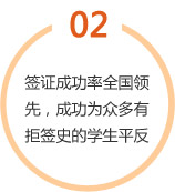 簽證成功率全國領(lǐng)先，成功為眾多有拒簽史的學(xué)生平反